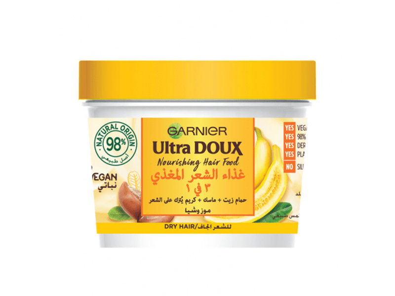 Garnier ultra doux banana & shea 3-in-1 hair food - 390ml