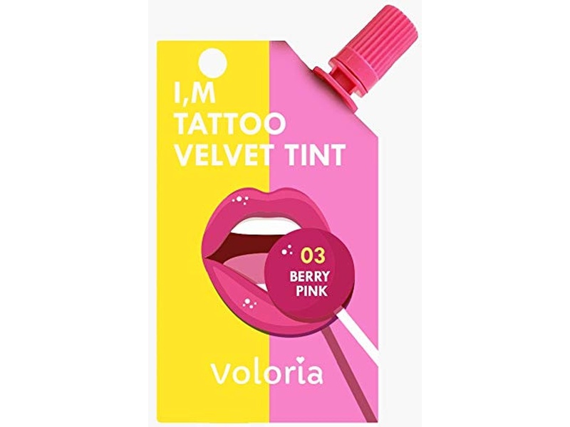 Voloria i'm tattoo velvet tint 03 berry pink