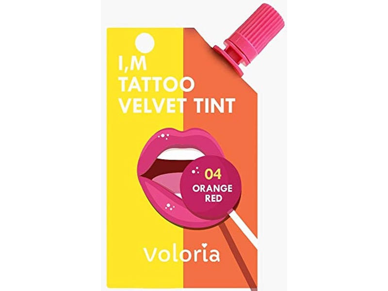 Voloria i'm tattoo velvet tint 04 orange red