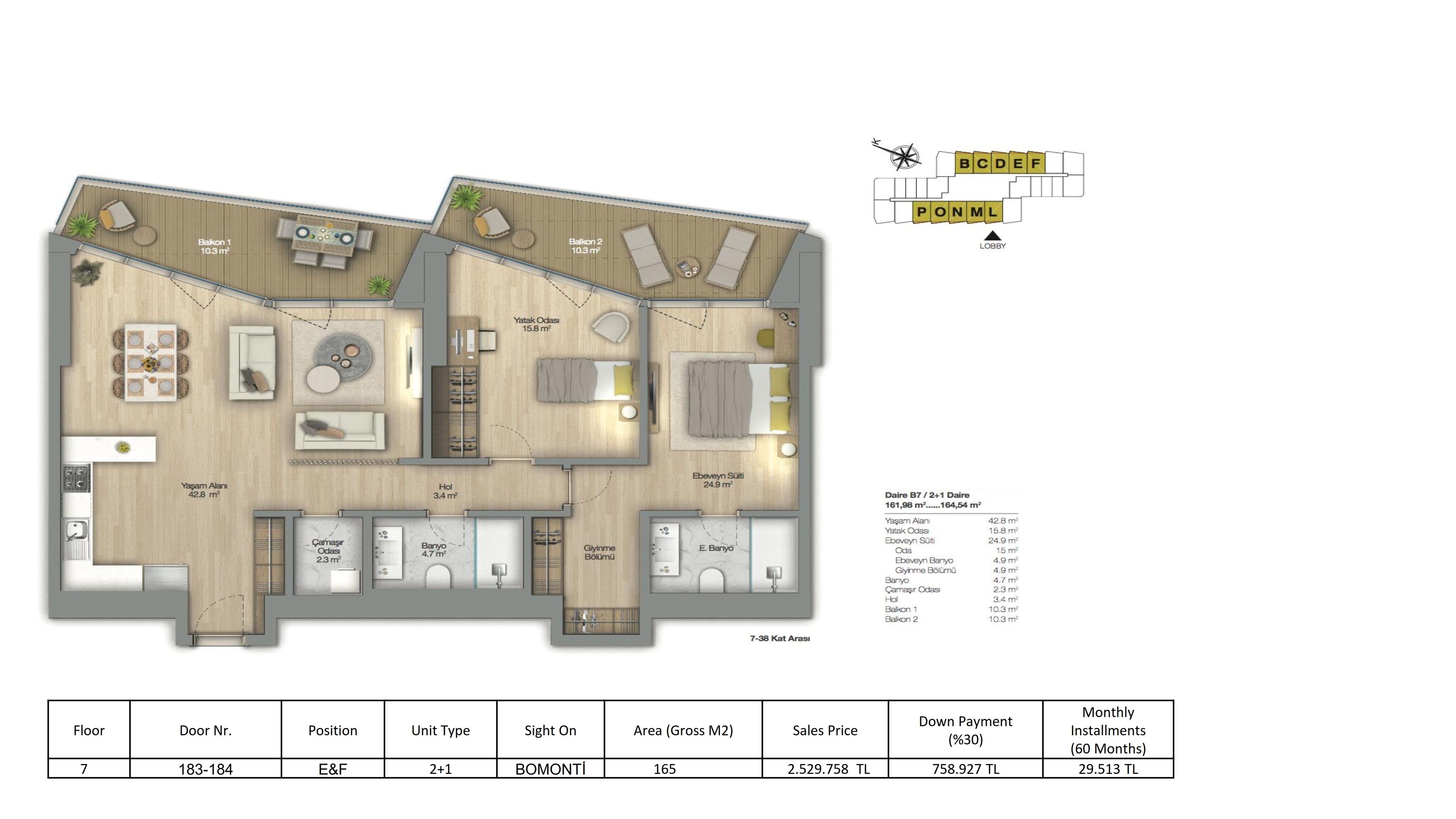 Two-Bedrooms plan