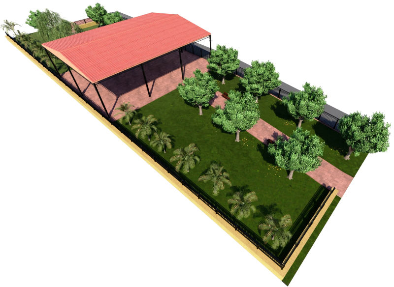Pérgola para eventos - Render 3D