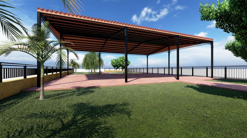 Pérgola para eventos - Render 3D