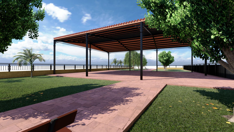 Pérgola para eventos - Render 3D
