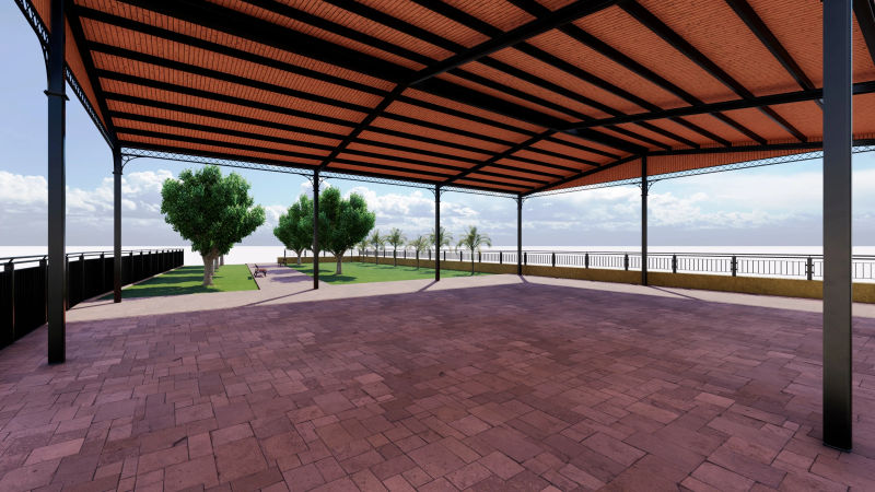 Pérgola para eventos - Render 3D