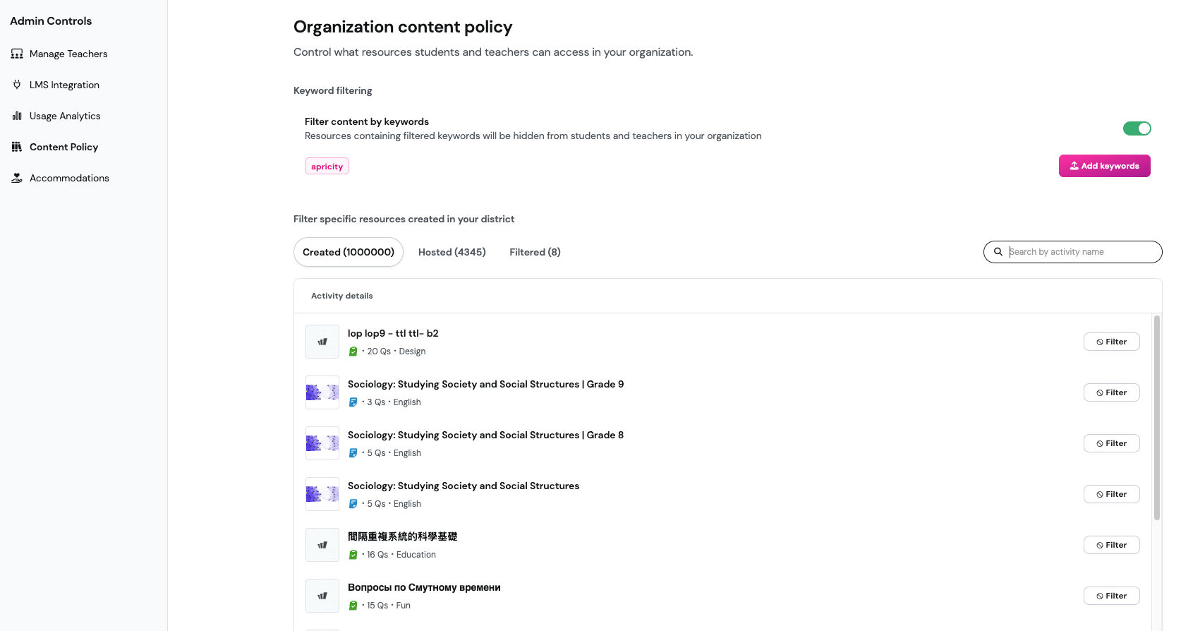 Balance teacher creativity with district-wide content alignment