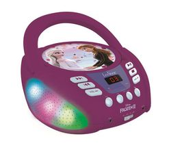 Frozen Bluetooth CD-spelare med ljuseffekter - LEXIBOOK - Bärbar - Karaoke - Blå