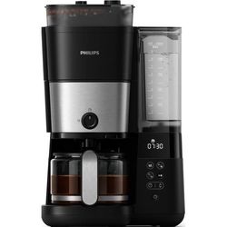 Filterkaffebryggare - PHILIPS - HD7888/01 - 10 koppar - 1,25 L - Integrerad kvarn - Svart/Silver