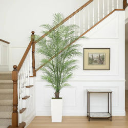 Palmera Areca Artificial de 180 cm con Maceta, Planta Tropical Realista de 6 Pies de Altura, Resistente a los Rayos UV, Decorativa para Interiores y Exteriores, Planta de Piso para Sala de Estar,