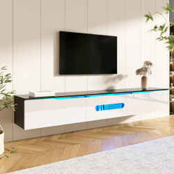 Mueble para TV, mueble de almacenamiento, moderno, minimalista, multifuncional, para sala de estar, LED, alto brillo