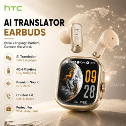 Auriculares Bluetooth NE72 con Radio IA y Pantalla Táctil HD, Traducción de Voz en Tiempo Real a Más de 150 Idiomas, Auriculares Bluetooth con Pantalla y Estuche, Autonomía de 40 Horas, Audio HiFi,