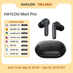 HAYLOU Mori Pro auriculares inalámbricos con Bluetooth 5,4, dispositivo de audio con cancelación activa de ruido, 43dB, ANC, 6 m