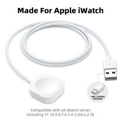 Cargador para Apple Watch, Cable de Carga Rápida Inalámbrico Magnético USB para iWatch 11 10 9 8 7 6 5 4 3 2 SE/2 Ultra, Cargador Portátil