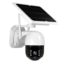Cámara de Vigilancia WiFi Solar – Sistema de Seguridad para Hogar, Oficina, Bebés y Mascotas, Batería 18650 3200 mAh, Ángulo de Visión 90°, Envío desde España