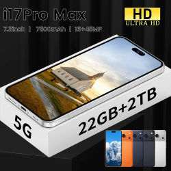 Nuevos Teléfonos Móviles Ai 17 Pro Max 7.3HD 22G+2TB Smartphone Android 5G Dual Sim 7800mAh Teléfono Celular Desbloqueado Versión Global