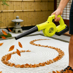 Soplador de Hojas Inalámbrico Don Feliz 400W, Aspirador de Aire Portátil con Batería Recargable, Ligero y Potente, Ideal para Jardín, Terraza, Garaje, Césped y Limpieza Exterior