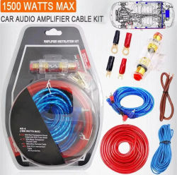 Kit de cableado de altavoces de Audio para coche, amplificador de Subwoofer de 1500W, 8GA, 60AMP, soporte de fusible de cableado