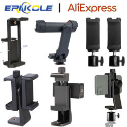 Soporte de montaje para teléfono con trípode de 1/4 ", Clip Universal para tableta y teléfono, soporte para teléfono móvil, adaptador de trípode de escritorio para la mayoría de los teléfonos móviles