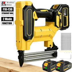Pistola de clavos/grapadora eléctrica inalámbrica 2 en 1 sin escobillas de 30 mm, herramienta eléctrica para marcos de madera y muebles, compatible con batería Makita