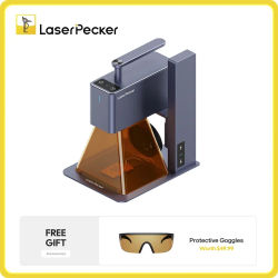 Laserpecker-máquina de grabado láser con Bluetooth 5,0, Mini grabador portátil para carpintería, bricolaje, papel, cuero, LP2, 5W, 2K