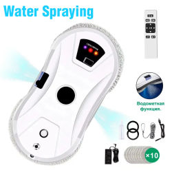 Robot de Limpieza de Ventanas con Pulverización Automática de Agua, 5600pa de Succión Potente, Navegación Inteligente con Control Remoto