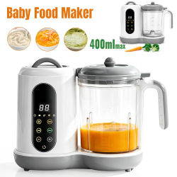 Procesador de Alimentos Inteligente 4 en 1 para Bebés, Vaporizador y Licuadora Automáticos con Pantalla Digital, Vaporiza y Tritura para Bebés de 6 a 36 Meses, Libre de BPA, Fácil de Limpiar