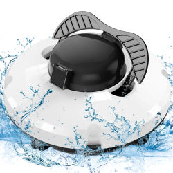 Aspiradora Inalámbrica para Piscinas, Robot de Limpieza Inteligente para Pisos, con Estacionamiento Automático, Filtración y 120 Minutos de Autonomía