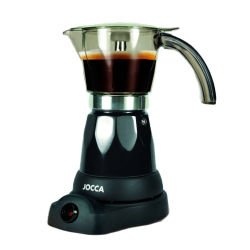 CAFETERA DE INDUCCION, ELÉCTRICA Y PORTÁTIL DE JOCCA. EXPRESSO DE CAFÉ ITALIANO PARA 6 TAZAS PROFESIONALES. TETERA ELÉCTRICA COMPACTA CON SISTEMA SIEMPRE CALIENTE, BASE 360 GRADOS, ASA DE TOQUE FRÍO Y