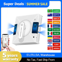 Robot Limpiacristales Liectroux YW509, Pulverizador de Agua de 4 Vías, Robot Limpiacristales para Pisos, Paredes y Vidrios del Hogar, Robot Aspirador para Ventanas, Navegación Inteligente, Triple