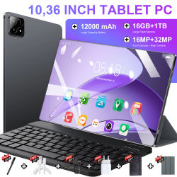 Nueva Tablet Global 2026 de 10.36 Pulgadas, Android 13, 16GB 1TB, 10 Núcleos, 4K HD, 5G WIFI, Bluetooth, 12000mAh