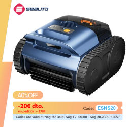 Aspiradora para piscinas Seauto, 3 modos para limpieza de suelos y piscinas de hasta 2150 metros cuadrados. Funciona hasta 150 minutos, motor sin escobillas de 180 W.