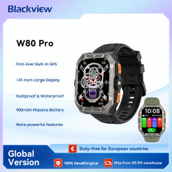 Reloj inteligente resistente para exteriores Blackview W80 PRO, reloj inteligente con posicionamiento GPS, pantalla de 1,91 pulgadas, 900 mAh con linterna, monitor de frecuencia cardíaca