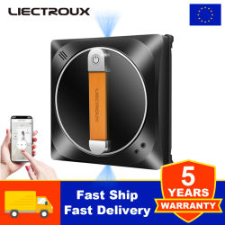 Ventana robot de limpieza Liectroux YW910, Doble Rociado de Agua,Sensor Láser, Robot de Limpieza de Cristales de Pared en el Hogar, Control por Aplicación, de trabajo sin borde, AI mapa de ruta