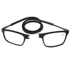 Gafas de lectura plegables portátiles, gafas de presbicia de moda de resina de alta definición, gafas de lectura para el cuello