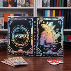 Carpeta de Cartas Pokémon Dorada y Plateada con Nueve Compartimentos, Álbum Coleccionable de Pikachu para 540 Cartas, Regalo de Cumpleaños para Niños