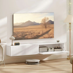 Consola de TV flotante blanca para televisores de 72 pulgadas, mueble multimedia para colgar en la pared con 2 puertas abatibles, paneles acanalados y almacenamiento oculto, estante de pared que