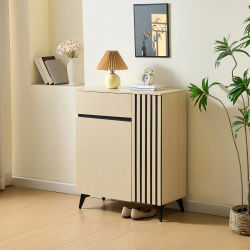 Aparador, Mueble Zapatero con 2 Puertas y 1 Cajón – Espacio de Almacenamiento Versátil para Pasillo, Sala de Estar o Madera + MDF