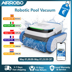 Robot Aspirador Automático para Piscinas AIRROBO PC20 con Control por Aplicación, 120 Minutos de Autonomía, Navegación Inteligente, Cesta Filtrante Grande de 4L, para Piscinas de Concreto/Vinilo/Fibra