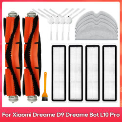 Compatible para ( Dreame D9, L10 Pro, Trouver Robot LDS Vacuum Finder ) Piezas de Repuesto Accesorios Cepillo Principal y Latera
