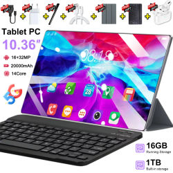 Nueva Tablet Global 5G 2026 de 10.36 Pulgadas, Android 13, 16GB, 1TB, 20000mAh, 4K HD, 5G WIFI, Bluetooth, WPS