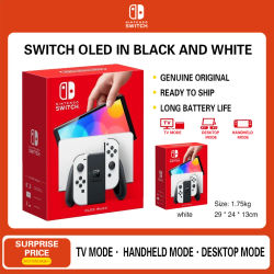 Consola de Videojuegos Nintendo Switch Modelo OLED con Joy-Con Blancos - Versión HK (Cargador HK con Adaptador de Enchufe HK a EE. UU.)