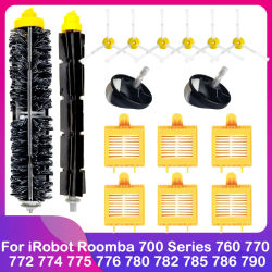 Compatible con iRobot Roomba Serie 700 770 780 790 772 774 775 776 760 782 785 786 Cepillo principal y lateral Filtro HEPA Rueda Accesorios Piezas de repuesto