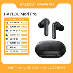 HAYLOU Mori Pro auriculares inalámbricos con Bluetooth 5,4, dispositivo de audio con cancelación activa de ruido, 43dB, ANC, 6 m