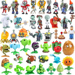 Nuevas figuras de plantas vs Zombies Dr. Zomboss Peashooter Gargantuar patata Mine Chomper Conehead regalo de Navidad juguete para niños