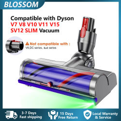 Cabezal de cepillo giratorio LED Blossom de repuesto para aspiradoras Dyson V7 V8 V10 V11 V15 SV12, accesorios para limpieza de suelos y alfombras
