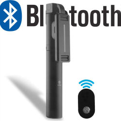 tripode para movil palo selfie 2 en 1 bluetooth estabilizador con pulsador inalámbrico para fotos brazo palo extensible