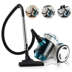 Aspiradora sin Bolsa 2 en 1 de 800W, 17KPa, con Filtración Multiciclónica, para Pisos Duros, Alfombras y Pelo de Mascotas