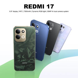 XIAOMI REDMI 17 4G 4GB+128GB Smartphone Pantalla de 6.9" Cámara de 50MP NFC Batería Grande de 7500mAh Doble SIM Híbrida MicroSD Teléfono Móvil Android