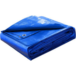 Lona Impermeable Multiusos con Ojales Metálicos Protección UV Cubierta Resistente para Camping Jardín Terraza Muebles Vehículos Leña Barbacoa Almacenamiento Exterior e Interior Toldo Protector
