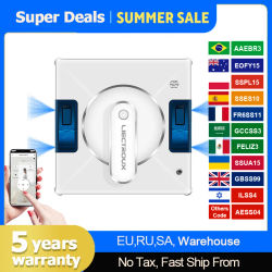 (código promocional: AEWD55) Robot Limpiacristales Liectroux YW509, Pulverizador de Agua de 4 Vías, Alta Succión al Vacío, Sensor Láser, Robot de Limpieza de Cristales de Pared en el Hogar, Navegación