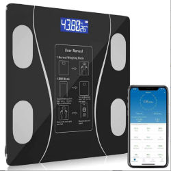 Báscula inteligente Don Feliz con aplicación, báscula multifuncional con función de medición, pantalla LCD, Bluetooth, incluye una FT